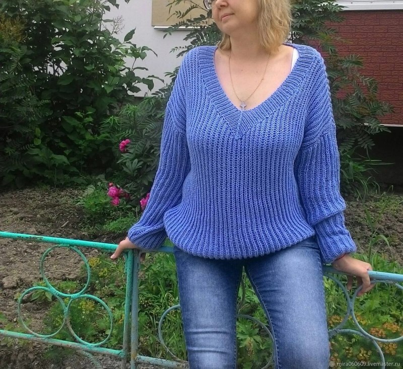 Пуловер английской резинкой