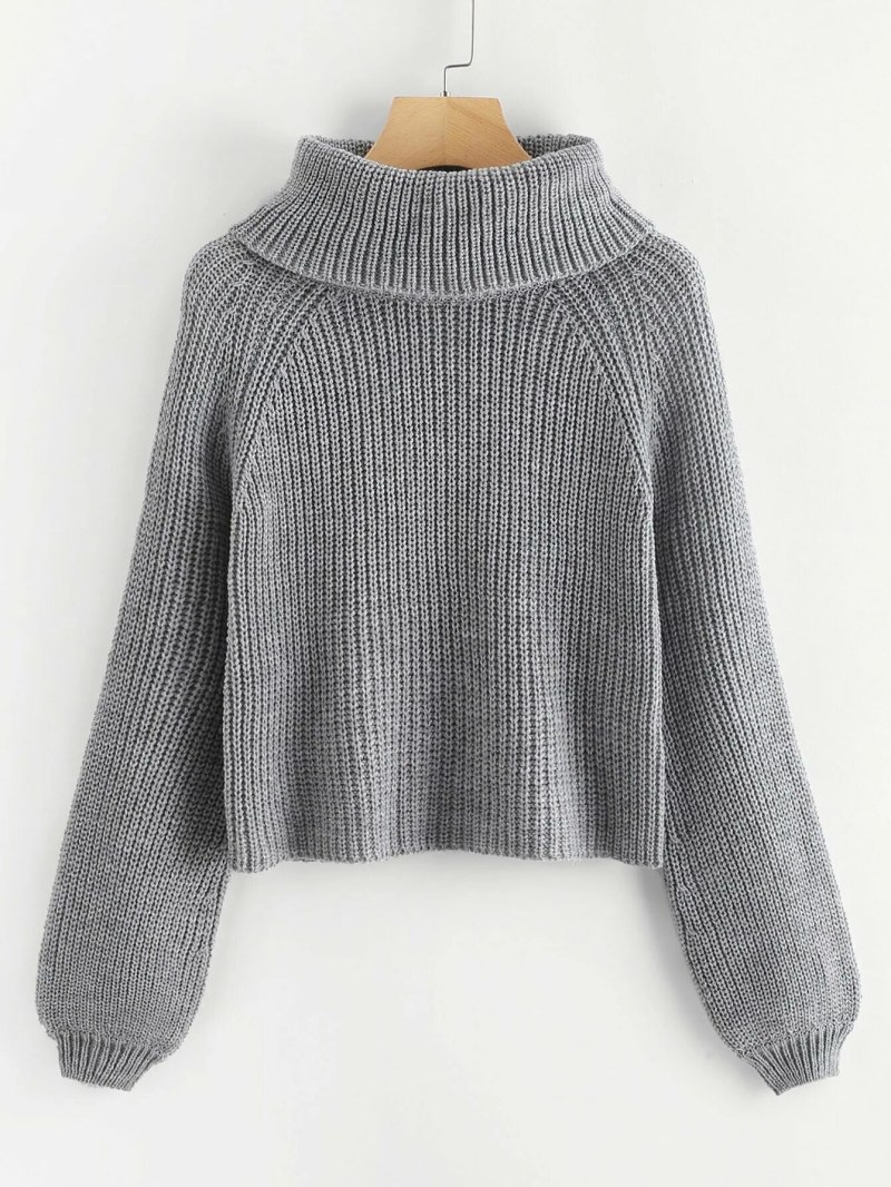 Zara Knit свитер женский серый