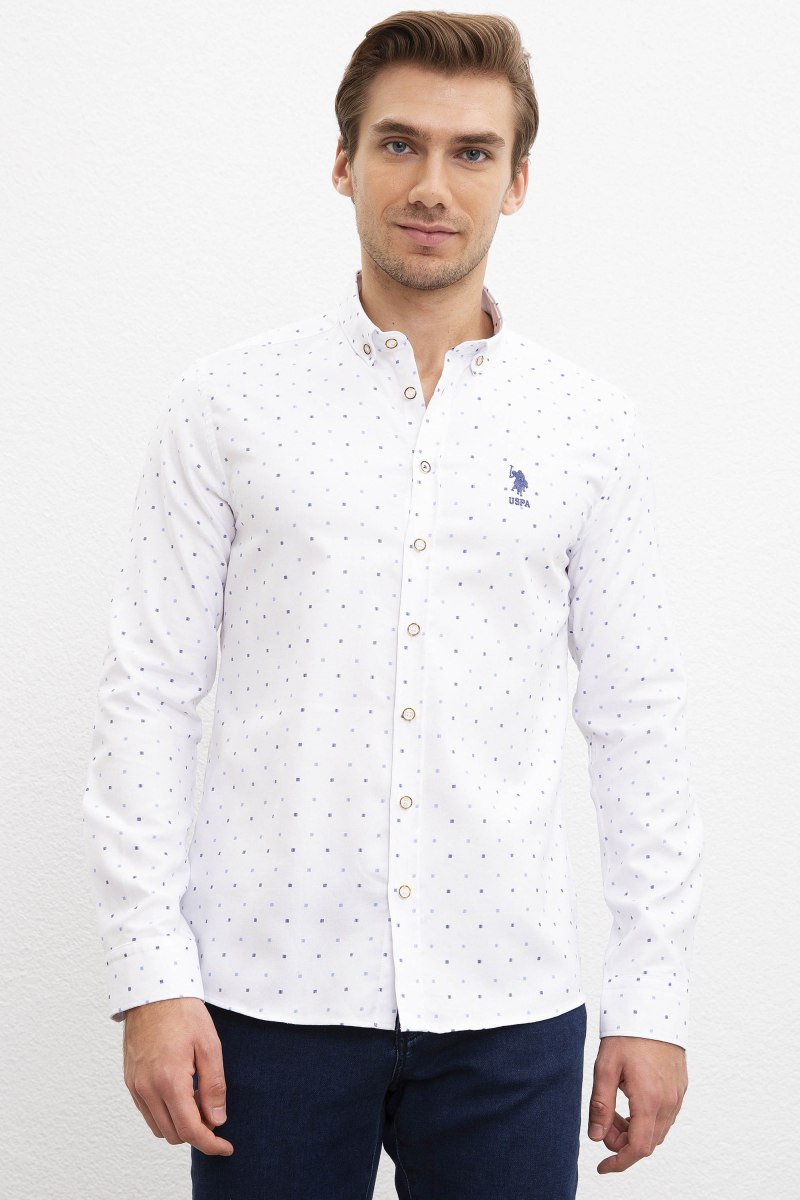 Us Polo Assn рубашка мужская белая