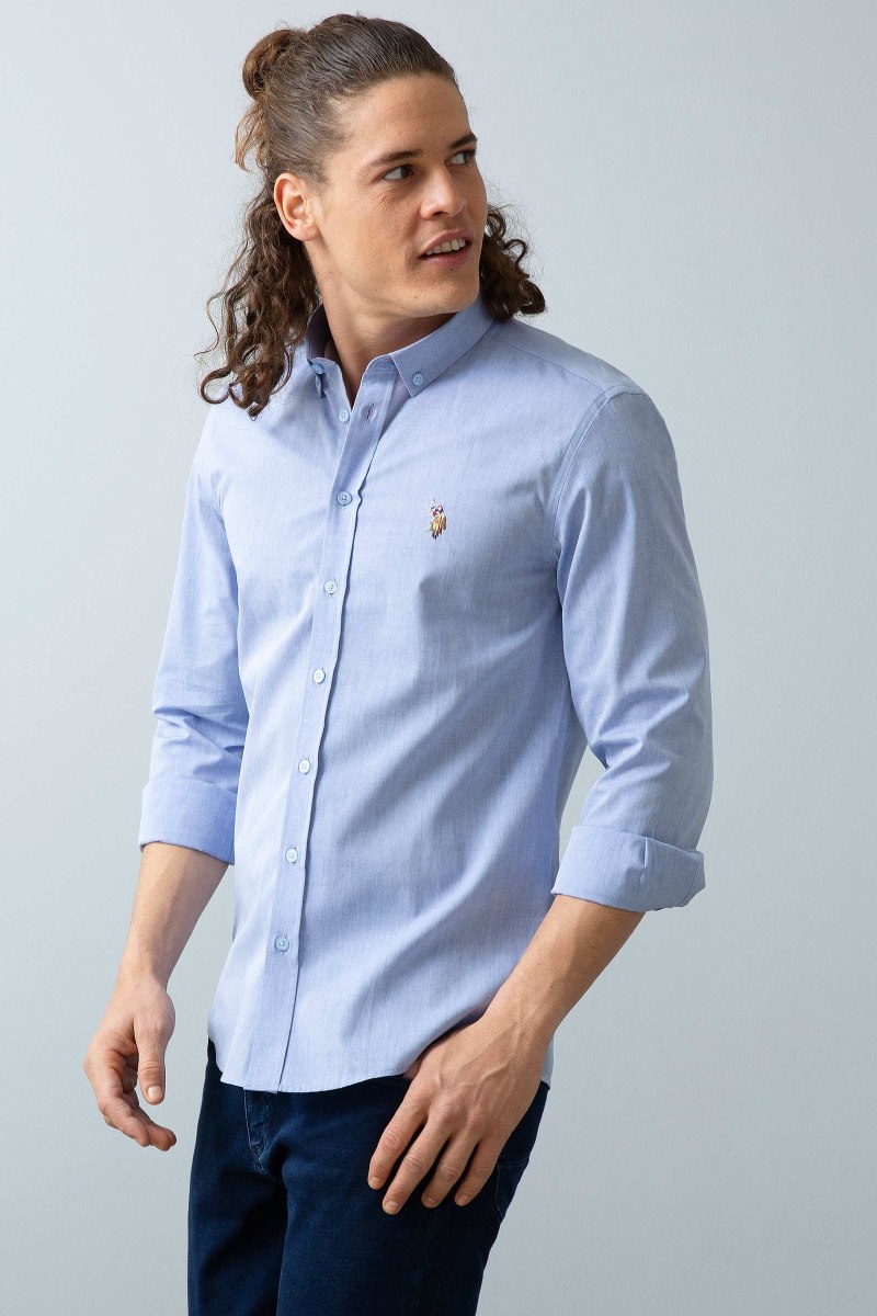 Рубашка us Polo Assn мужские голубая