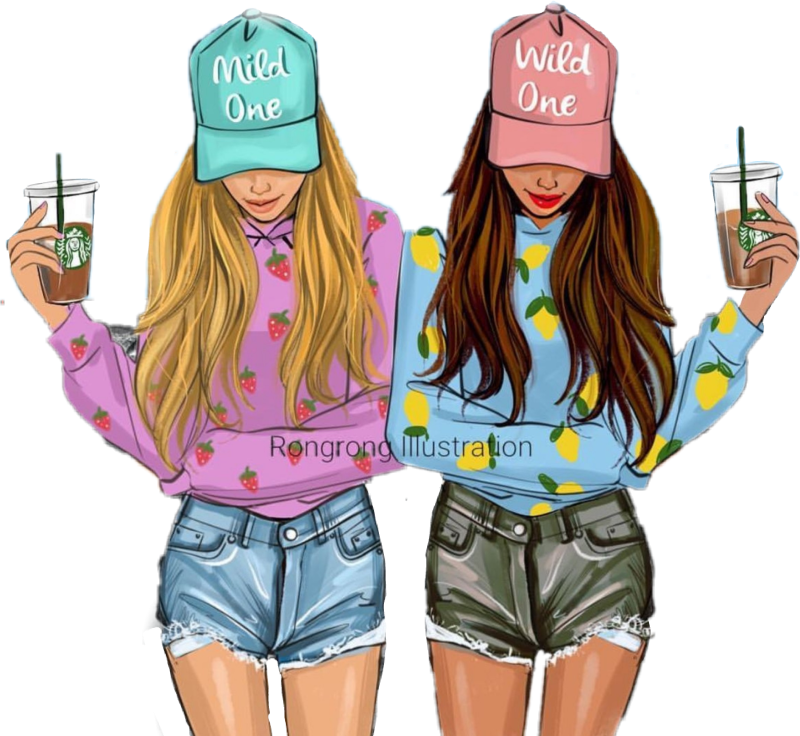 Подруги рисунок