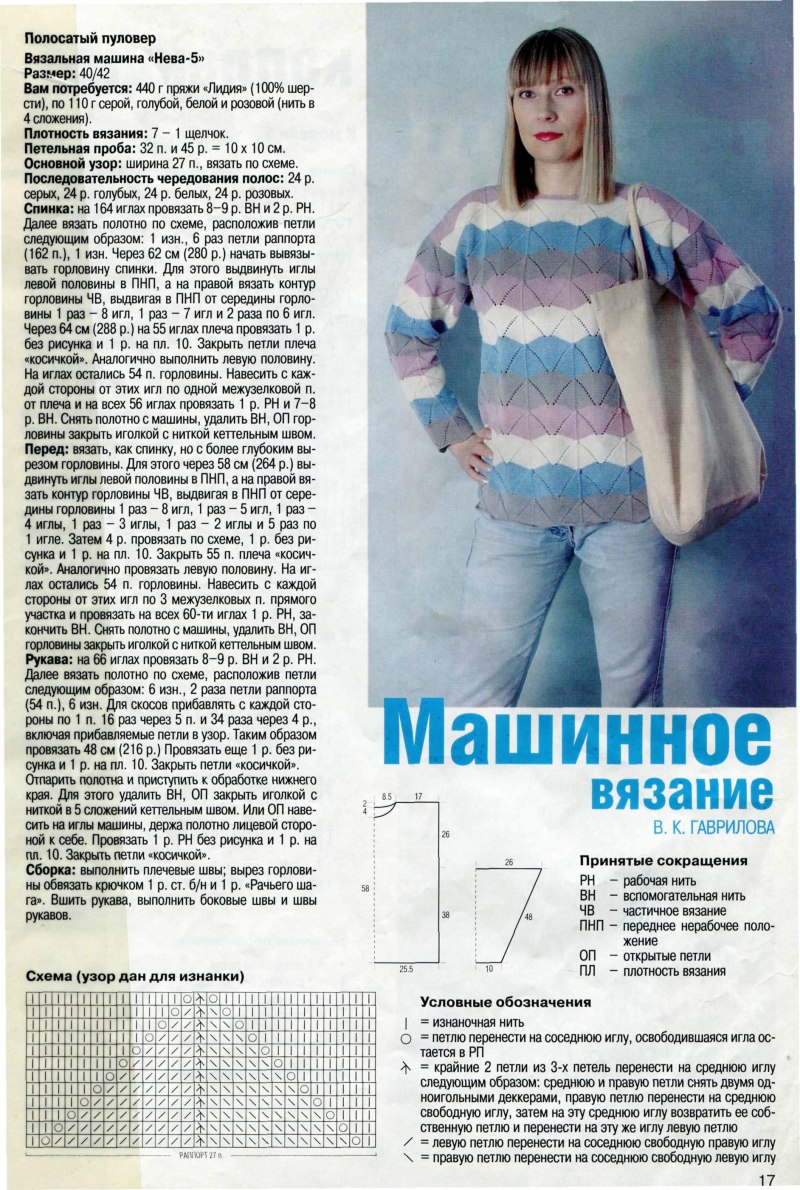 Модели джемперов на вязальной машине