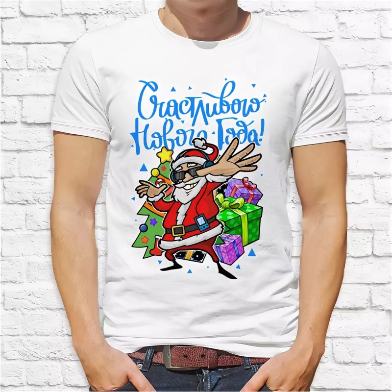 Новогодние принты на футболки
