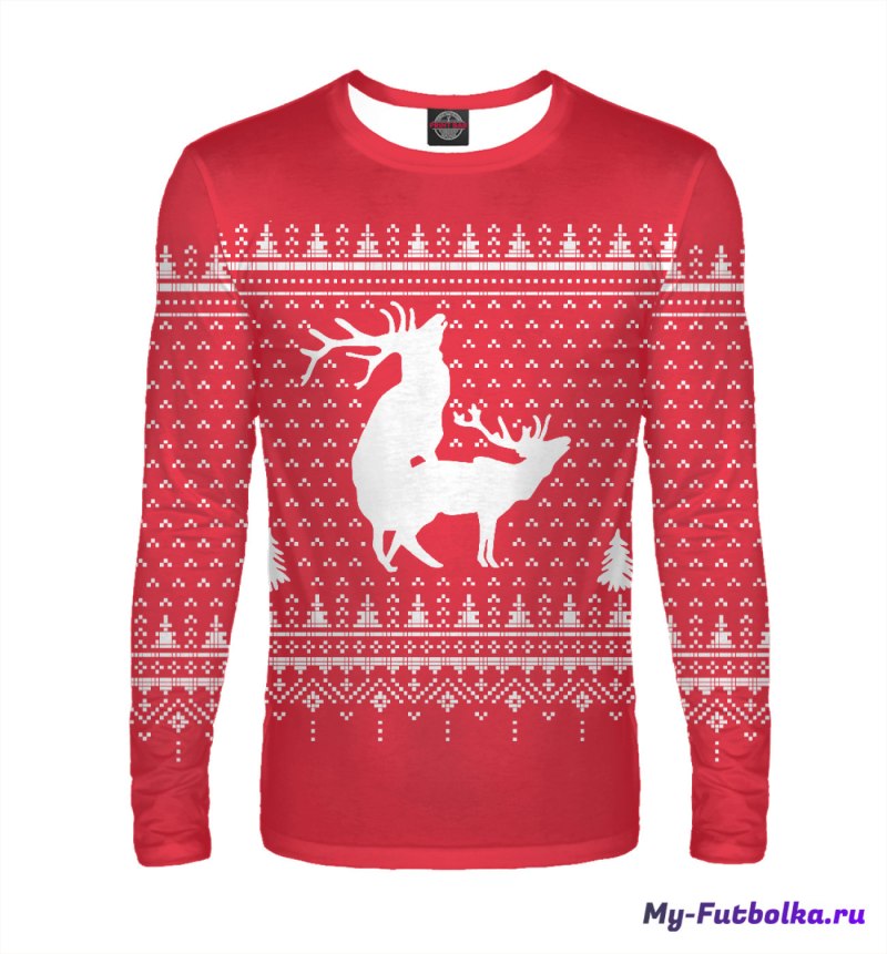 Свитер с оленями мужской