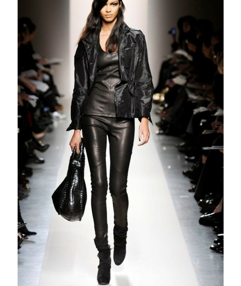Bottega Veneta кожаные штаны