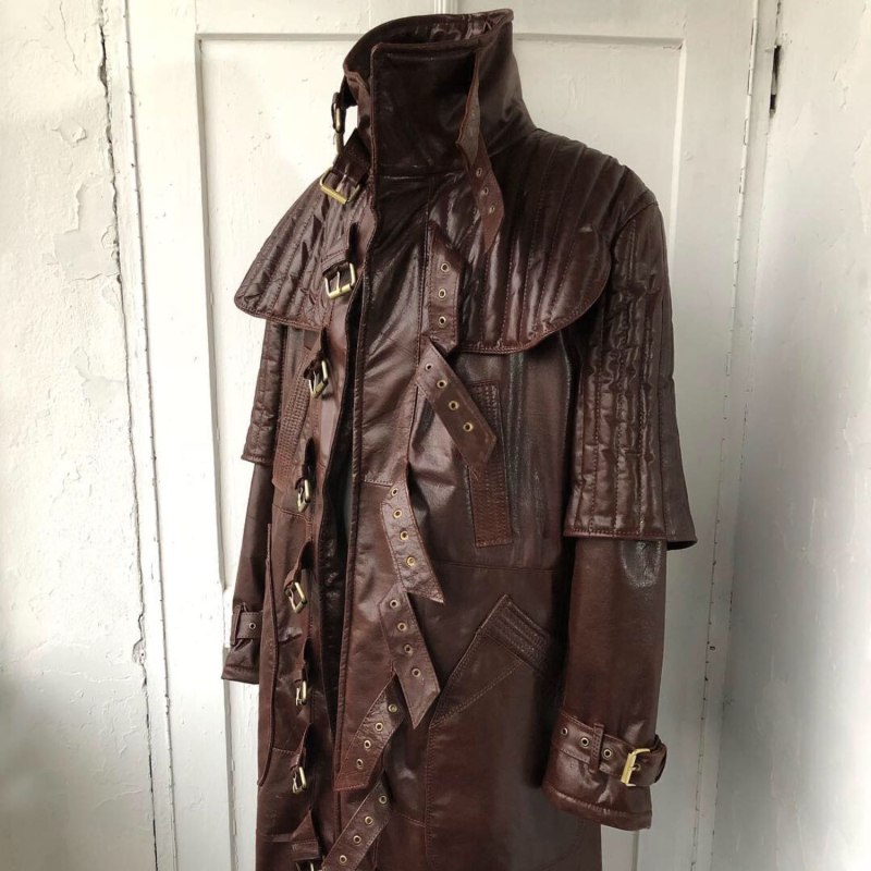 Кожаный плащ фирма la AFM Leather