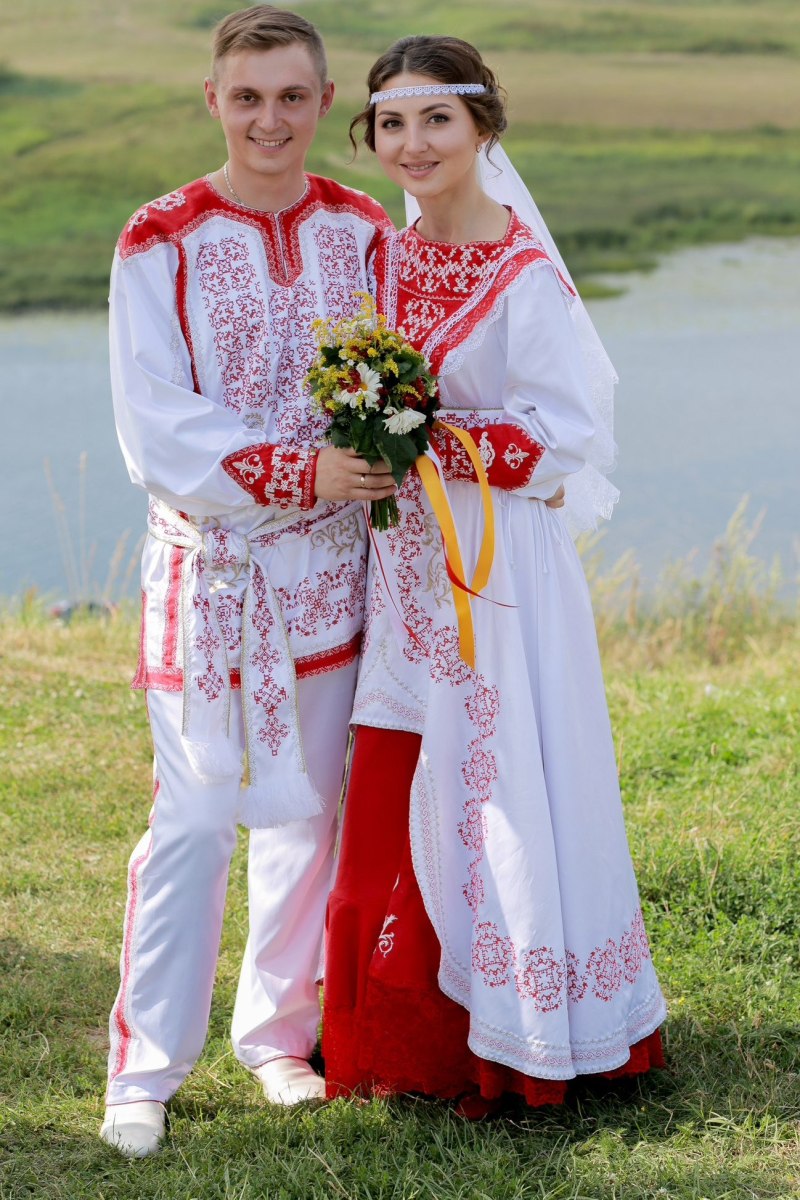 Свадебное платье в народном стиле