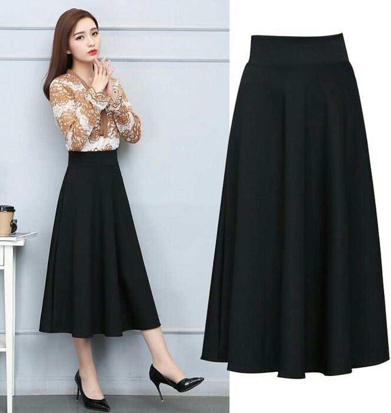 Длинная черная юбка