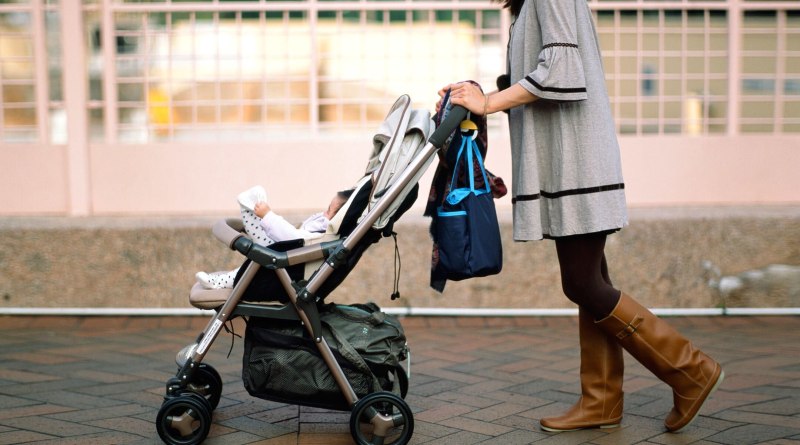 Pushing the Stroller at Night