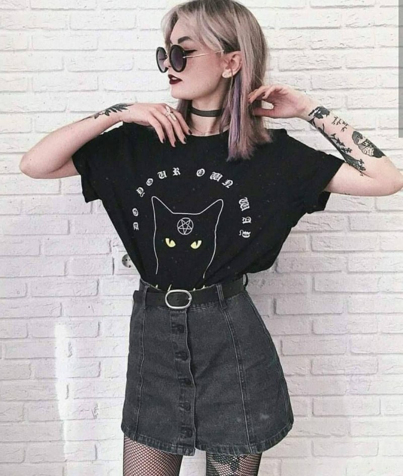 Goth outfit Грандж 2020 корейский