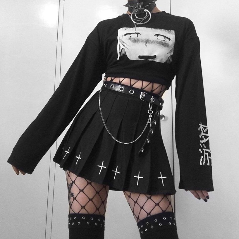 Goth outfit Грандж 2019 корейский