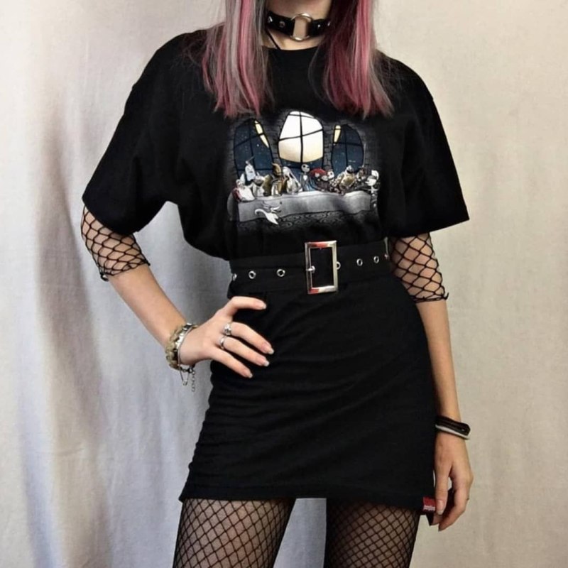 Goth outfit Грандж 2020 корейский