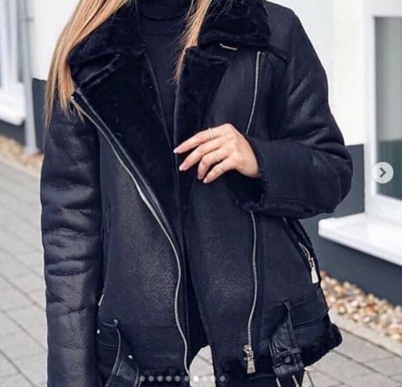 Дубленка Zara женская Авиатор