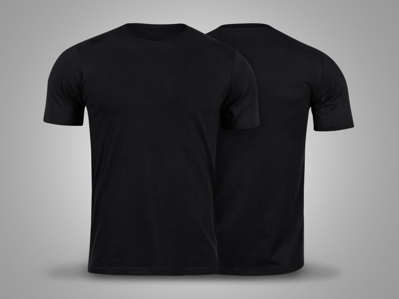 Mock up черная футболка