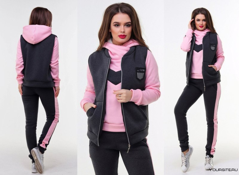 Женский спортивный костюм тройка Fashion bc338