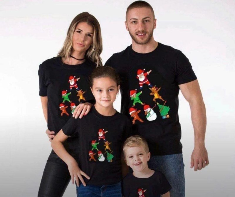 Семейные футболки черные