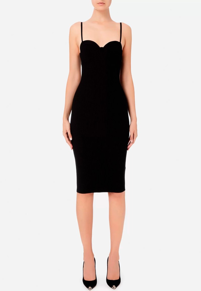 Elisabetta Franchi платье черное с белым