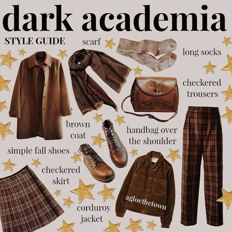 Аутфиты в стиле Dark Academy
