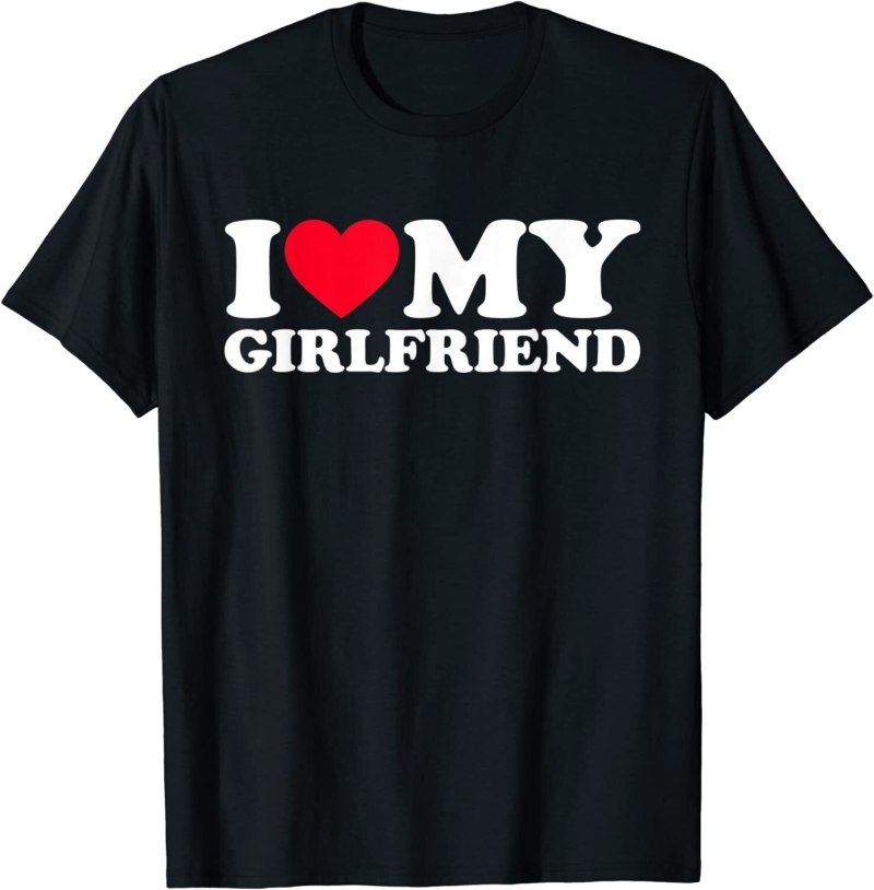 Футболка с принтом i Love my girlfriend