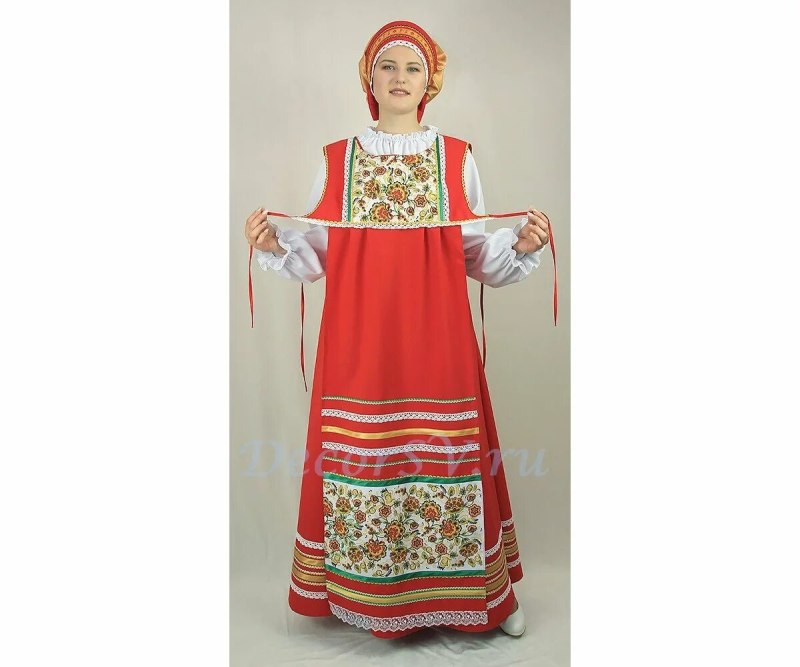 Русский народный костюм с фартуком