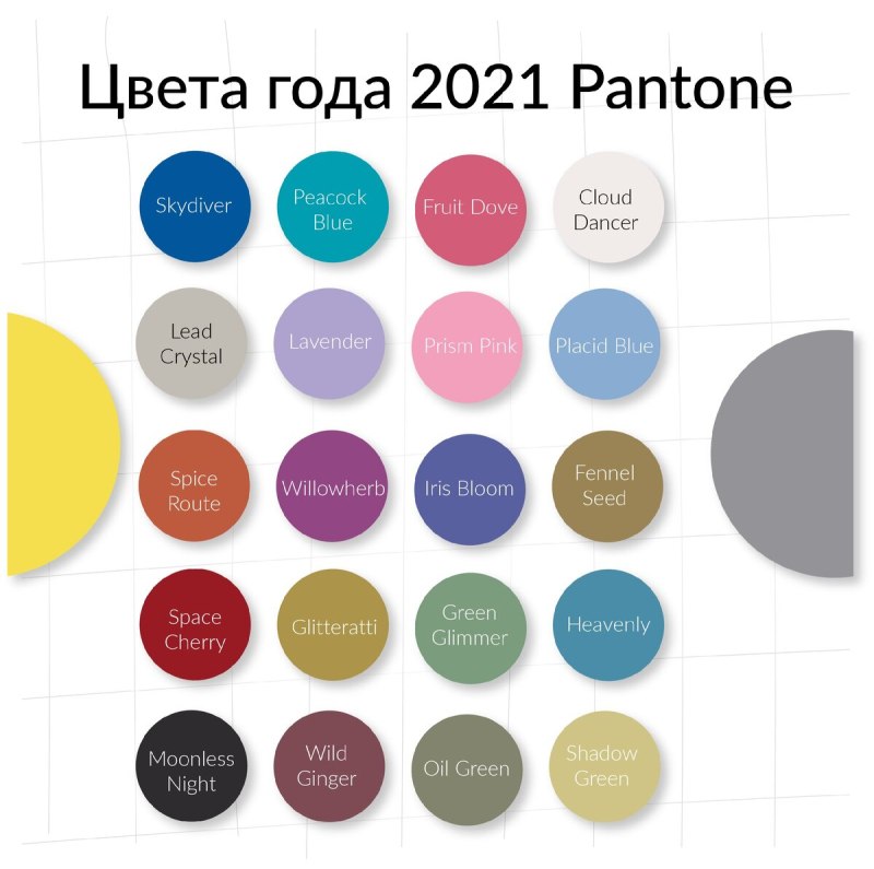 Цвет года 2021 по версии пантон