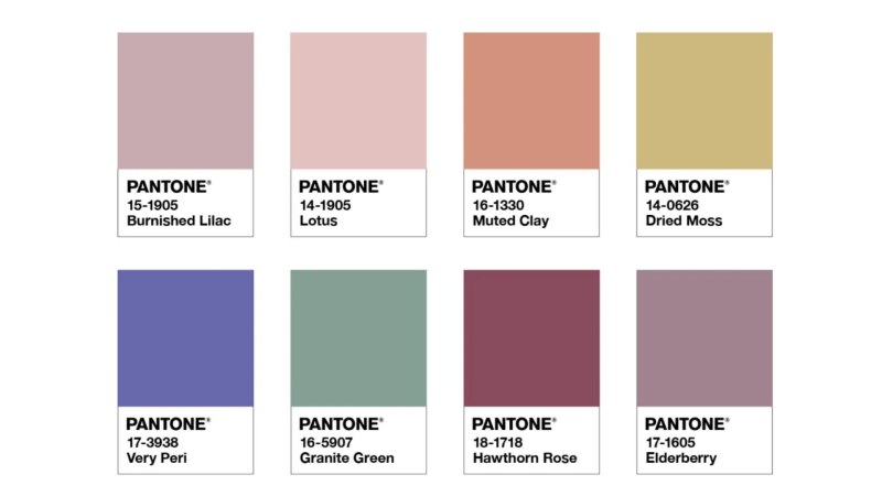 Pantone палитра цветов 2022