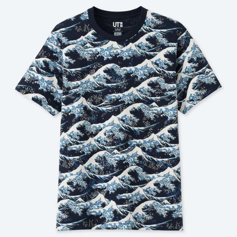 Футболка Uniqlo Hokusai Blue