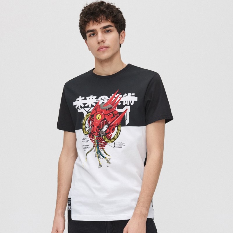 Черная мужская футболка Cropp