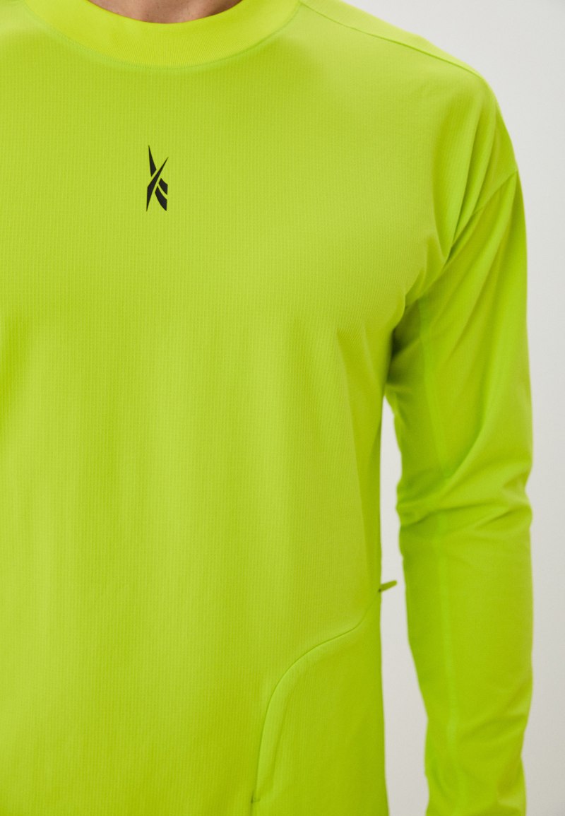 Лонгслив Reebok желто зеленый