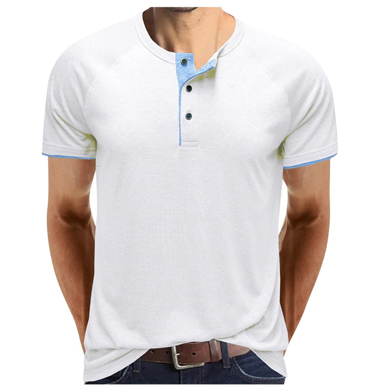 Футболка с пуговицами мужская