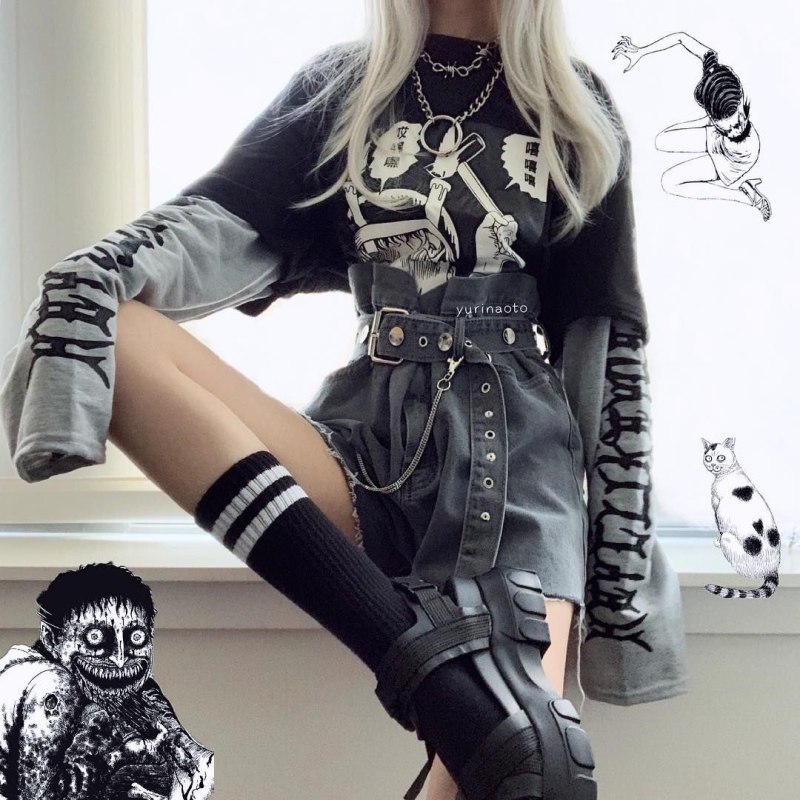 Goth outfit Грандж 2020 одежда