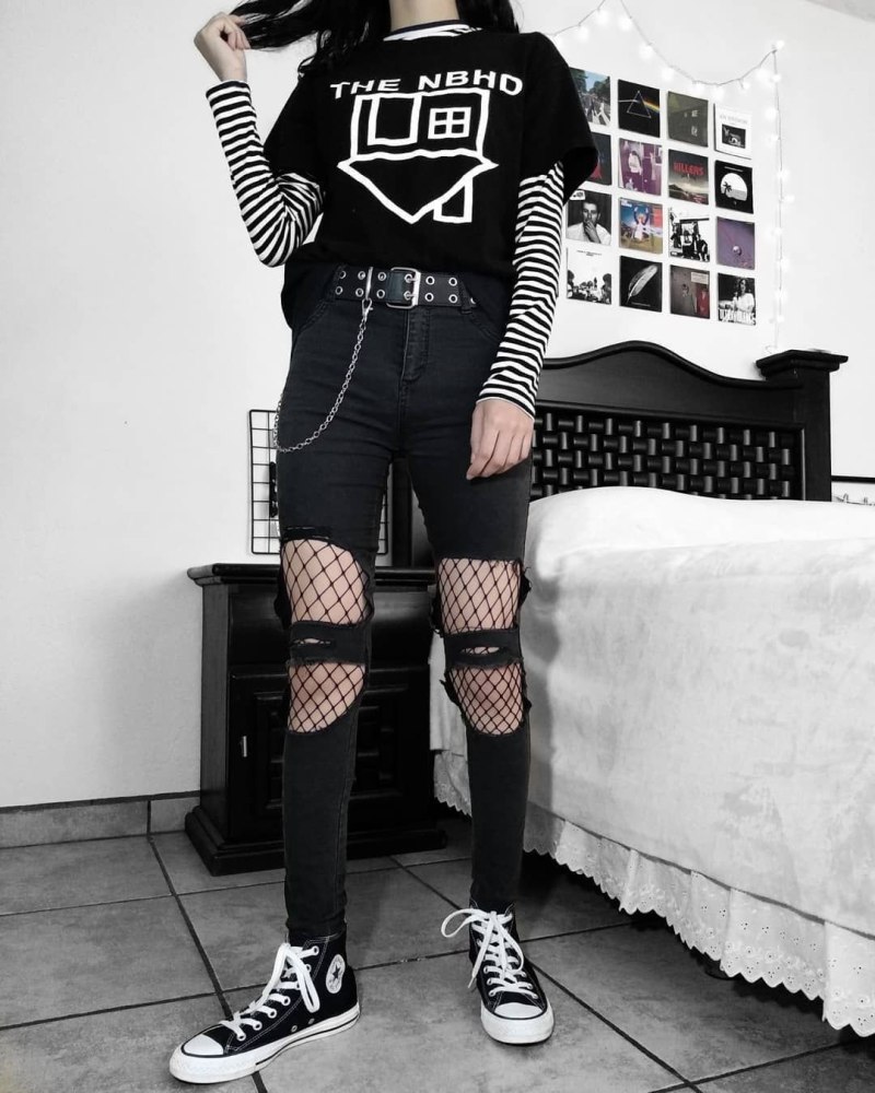 Goth outfit Грандж 2020 одежда