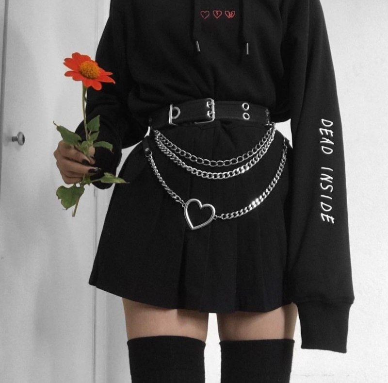 Goth outfit Грандж 2020 корейский
