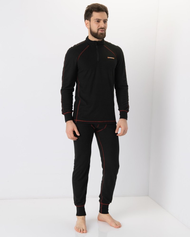 Термобелье Huntsman THERMOLINE zip чёрный
