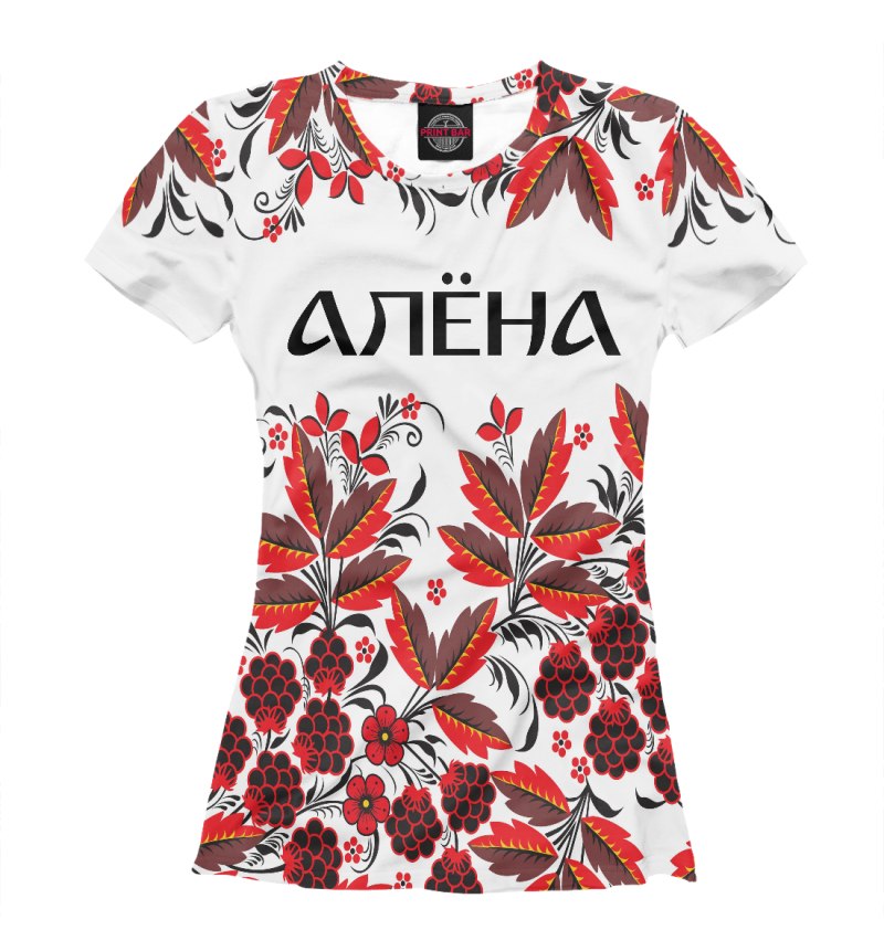 Футболка принт Хохлома