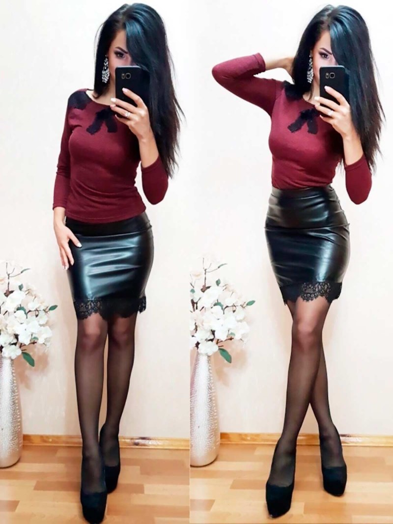 Кофта под кожаную юбку