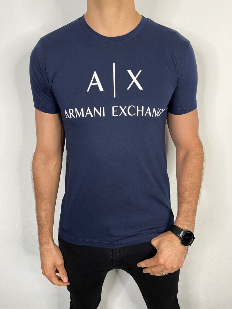 Футболки Armani Exchange мужские с золотыми буквами
