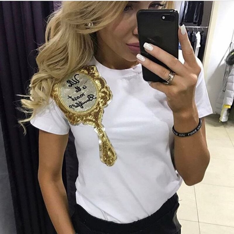 Футболка со стразами Сваровски