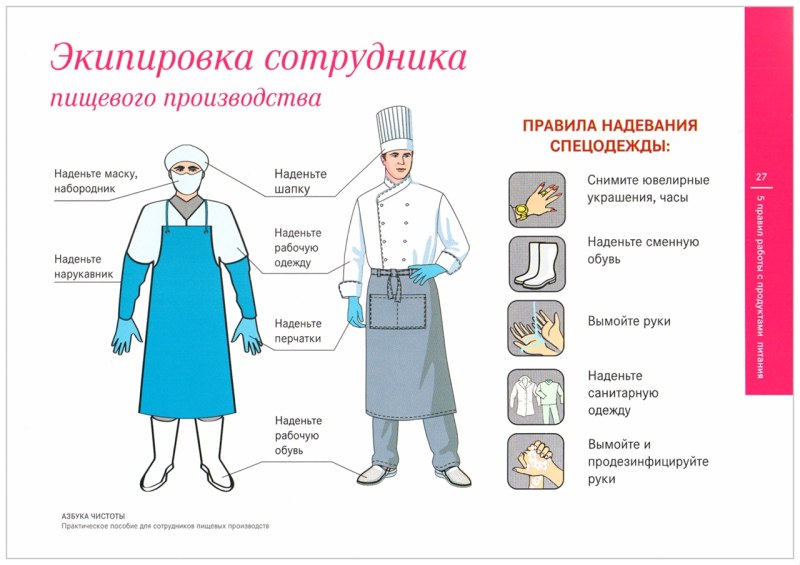 Порядок одевания спецодежды на пищевом производстве