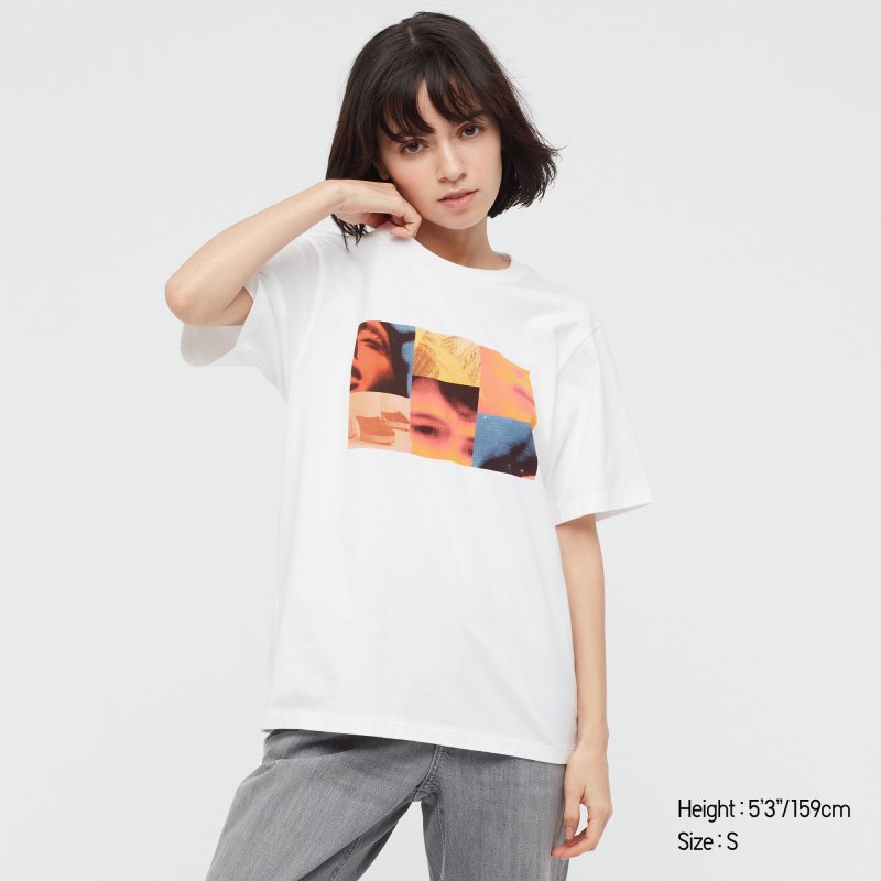 Белая футболка Uniqlo женская