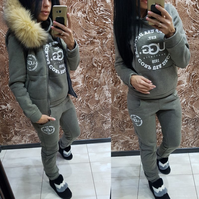 Тёплый спортивный костюм женский тройка