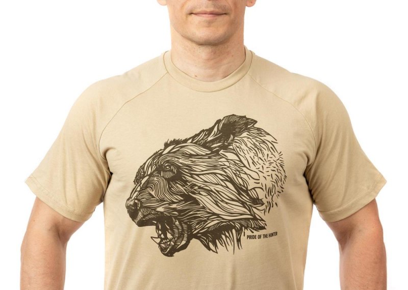 Футболка Pride Taiga King (Тайга Кинг) хлопок, цв.бежевый prts-06bg р.l (изг.Pride)