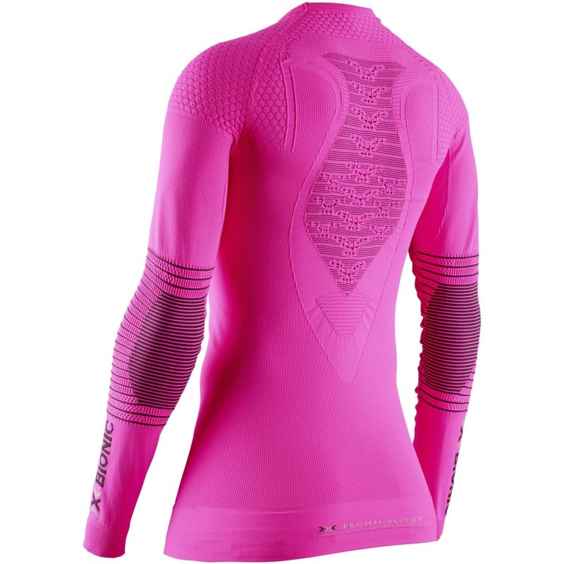 Термокофта женская x-Bionic Energy accumulator 4.0 Shirt Round Neck LG SL Plum/Pearl Grey 2022