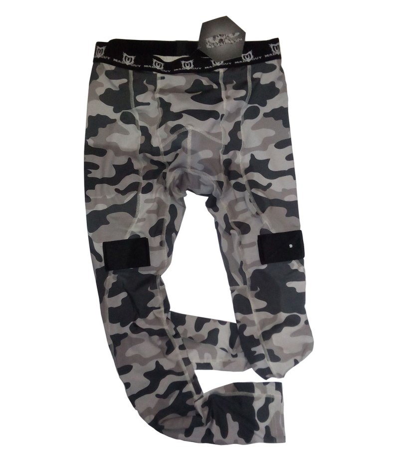 Брюки компрессионные с раковиной Mad guy Camo-line Jr net/коричневый