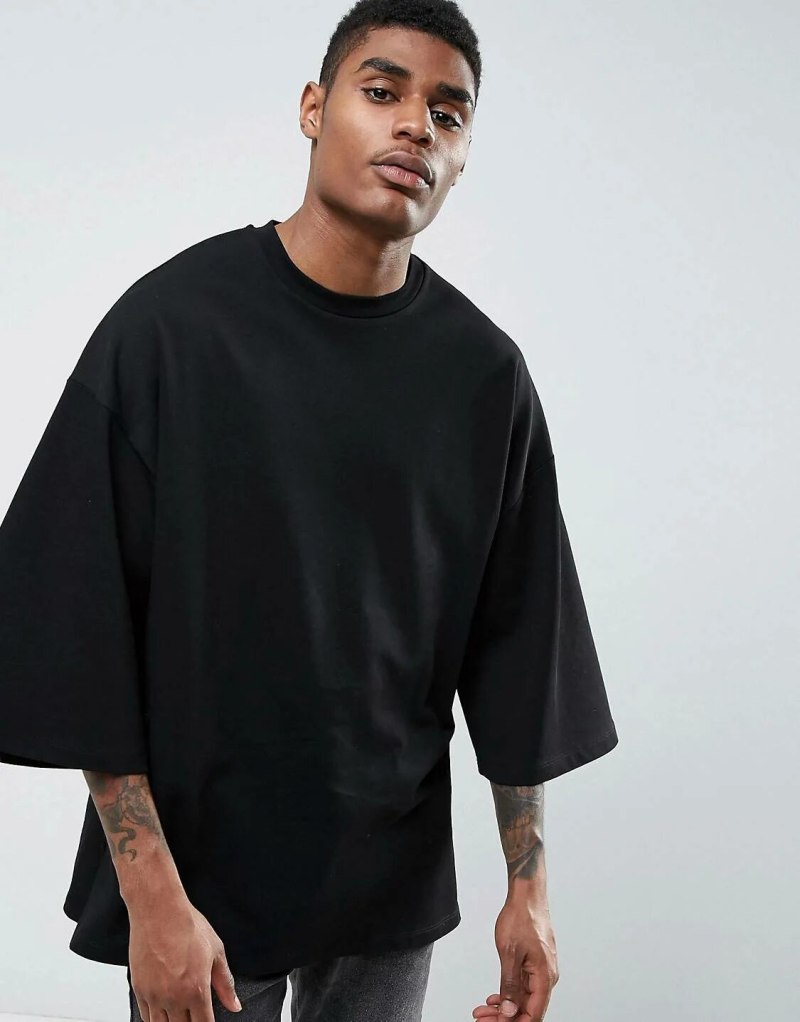 Черная Oversize футболка ASOS