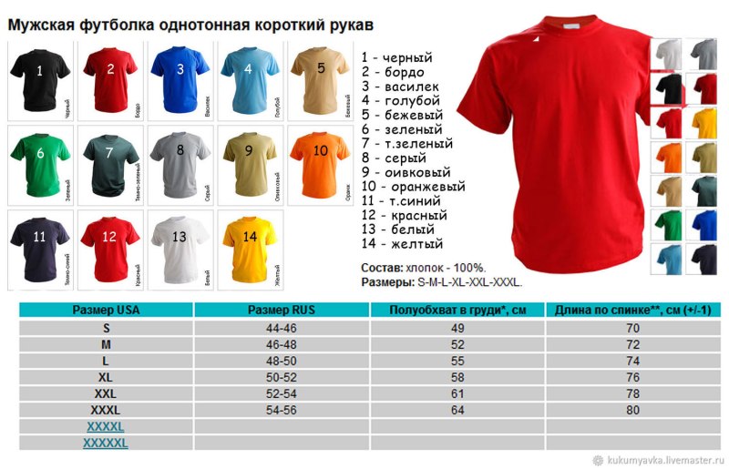 XXL Размеры мужские футболки