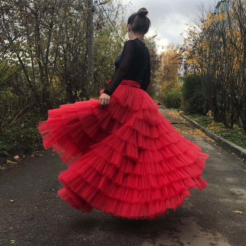 Пышная многослойная юбка