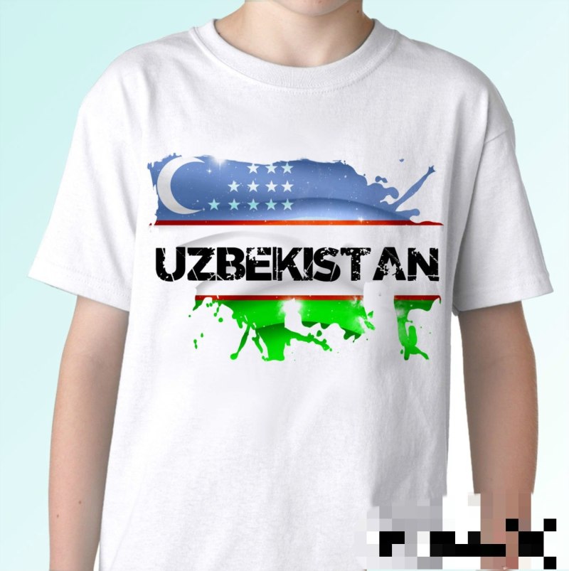 Футболка с флагом Узбекистана