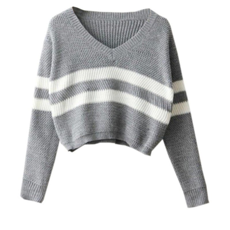 Модный короткий свитер