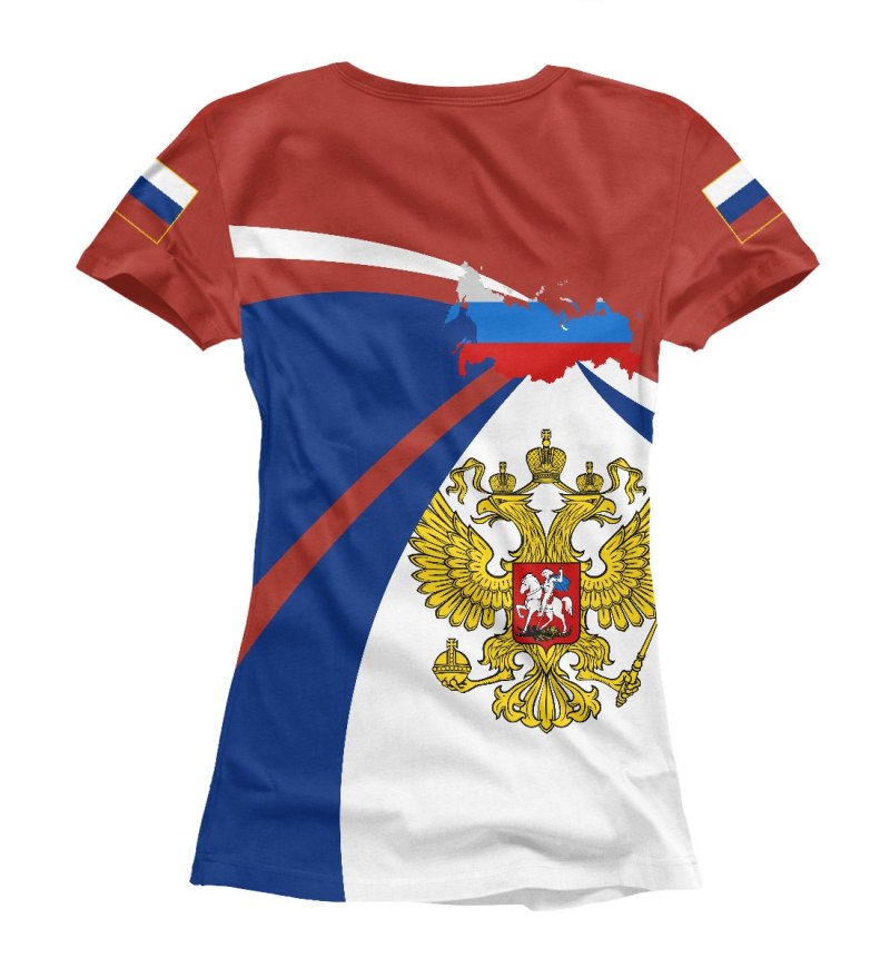Футболка в цветах российского флага